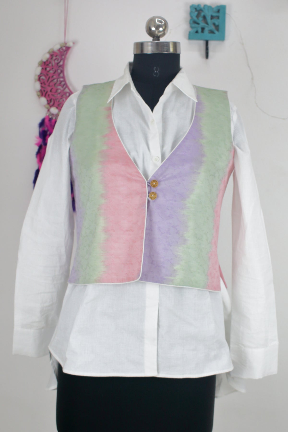 Pink Jacquard Silk Noorie Jacket