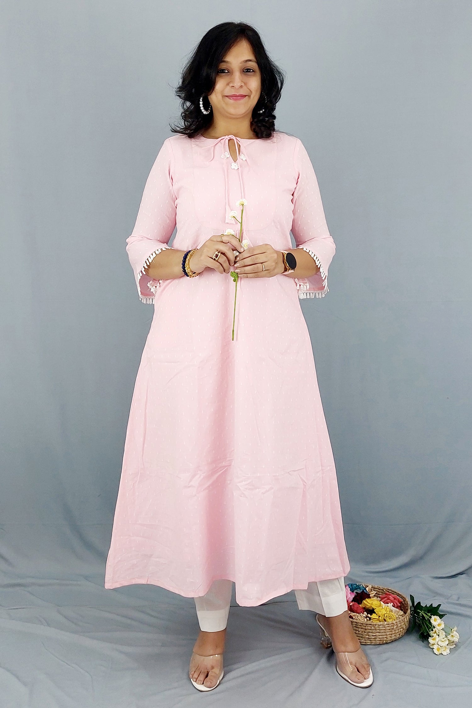 Dress cum Kurta with Printed Cotton Shrug- Set of 2 Dress Cotton Dobby Maxi Dress Dress Cotton Dobby Maxi Dress Dress 