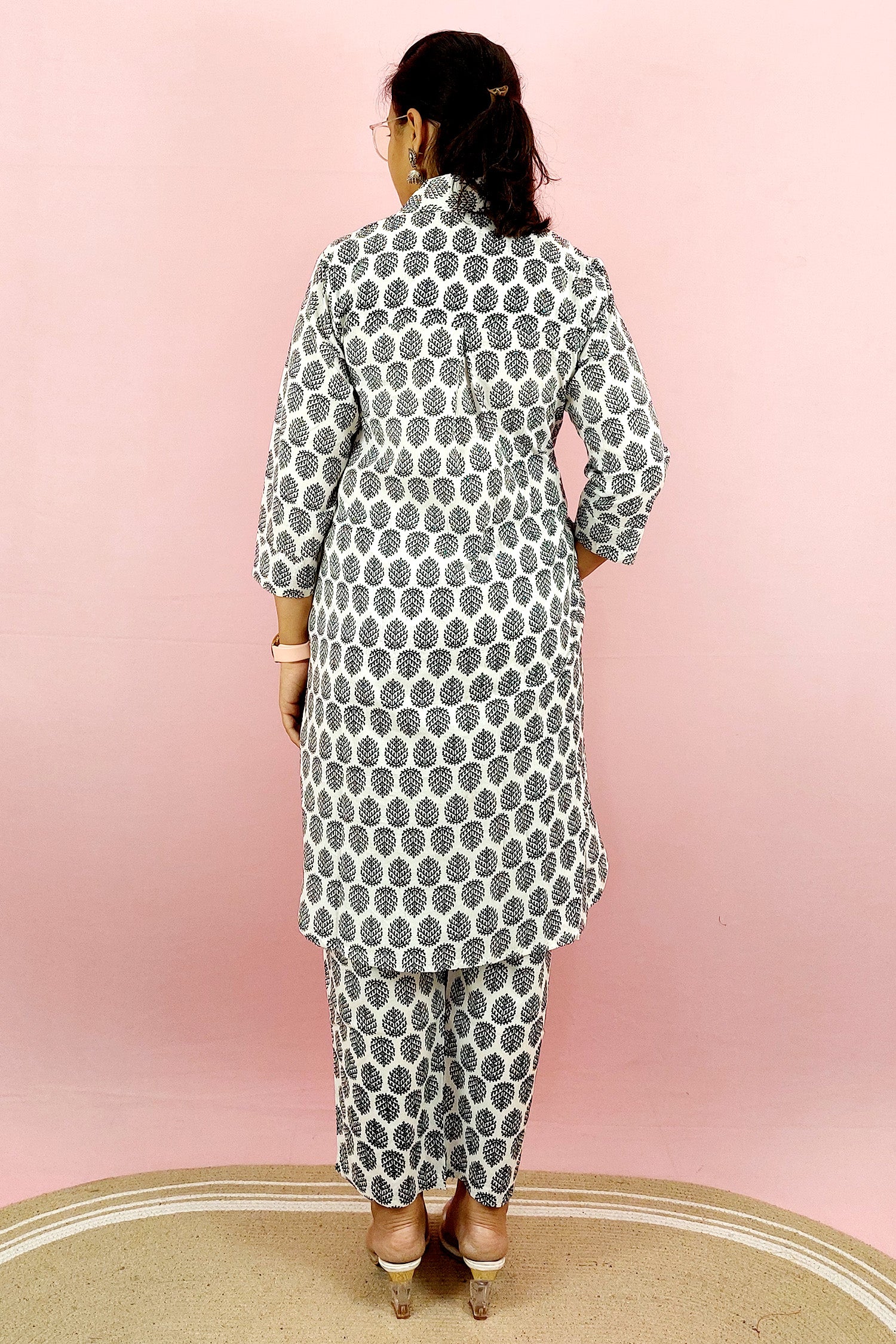 Printed Cotton Tunic with Pants Co-ord Set