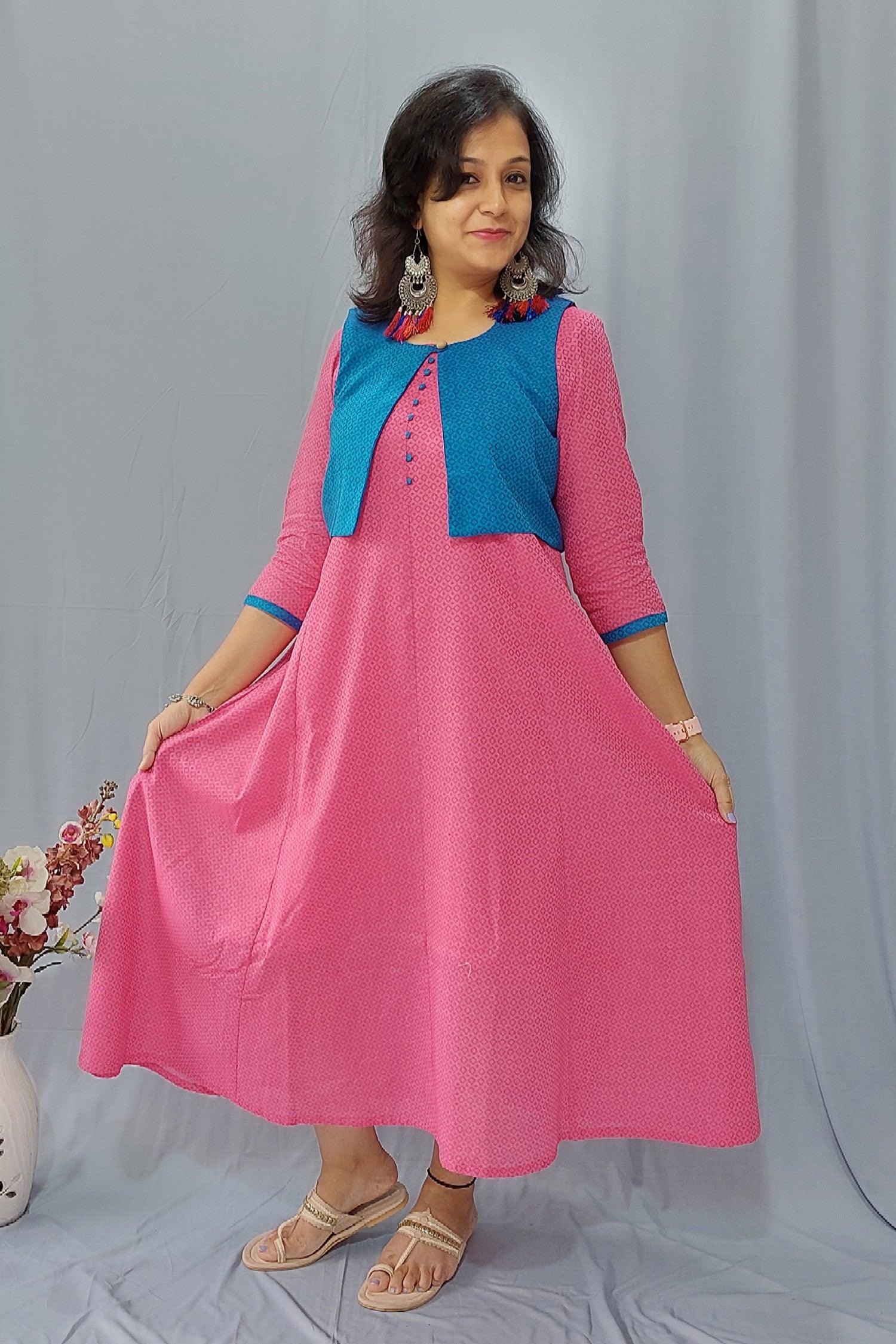 Aline Mid length Dress with Koti/Jacket Dress Aline Mid length Dress with Koti/Jacket Dress 