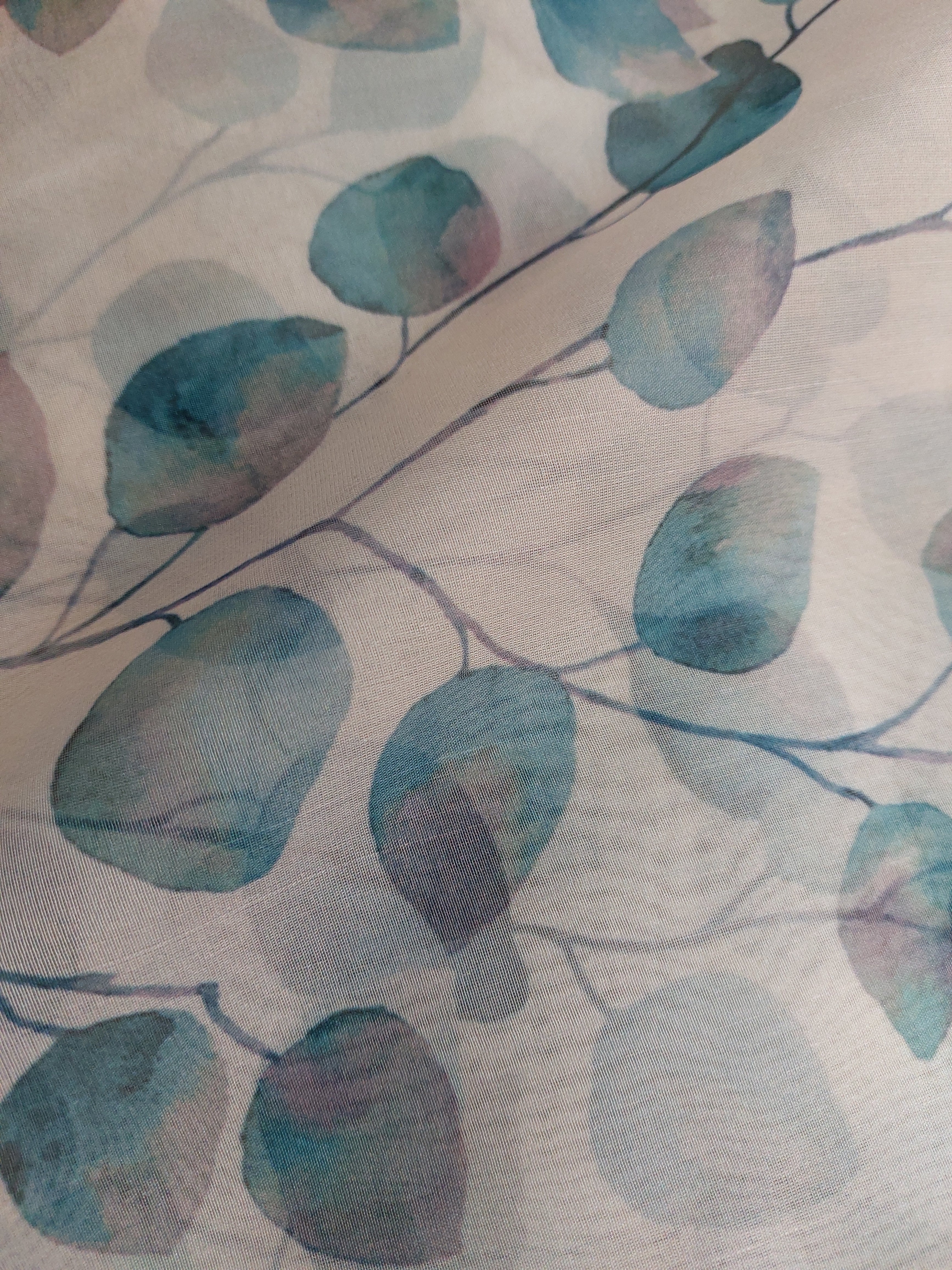 Digital Printed Organza Silk Fabric Fabric 