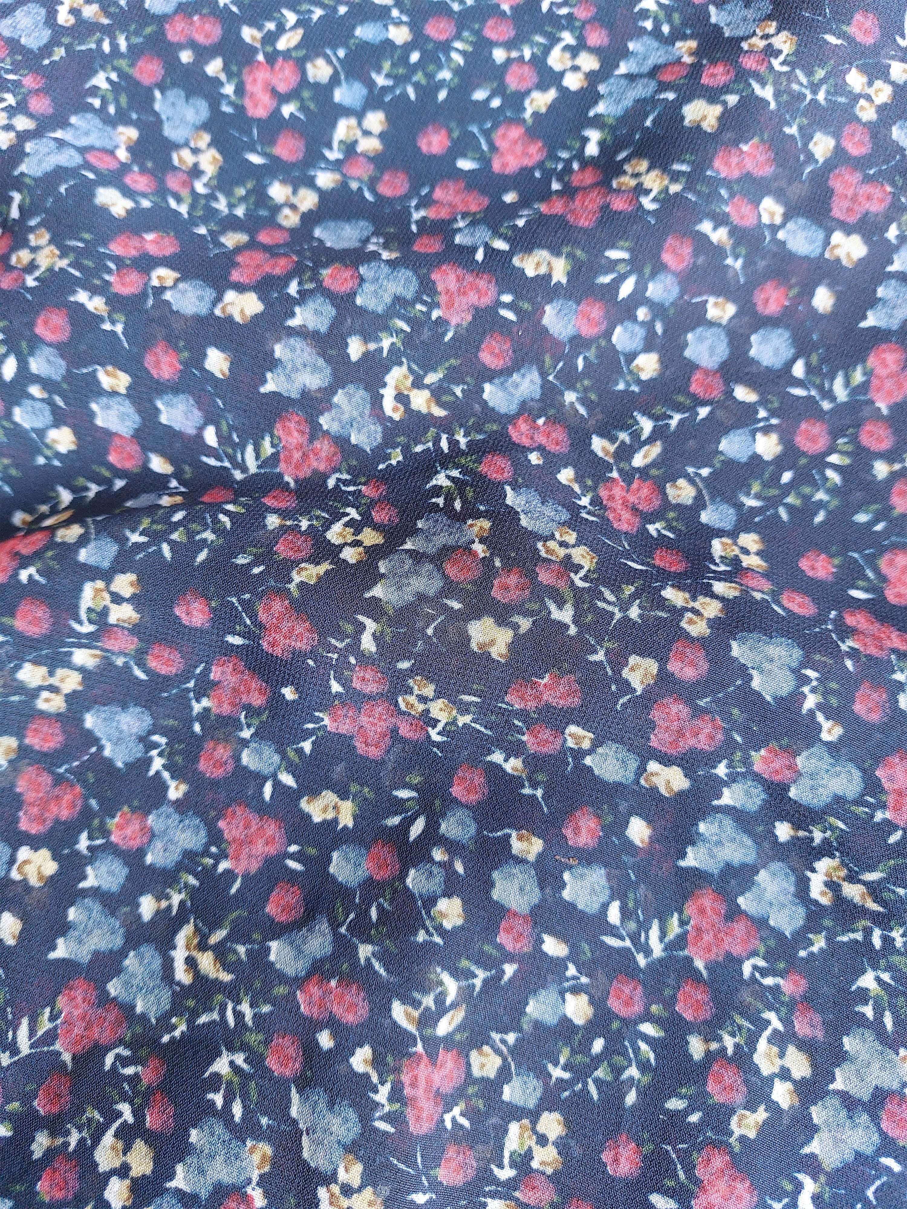 Floral Digital Print Georgette Fabric Fabric 