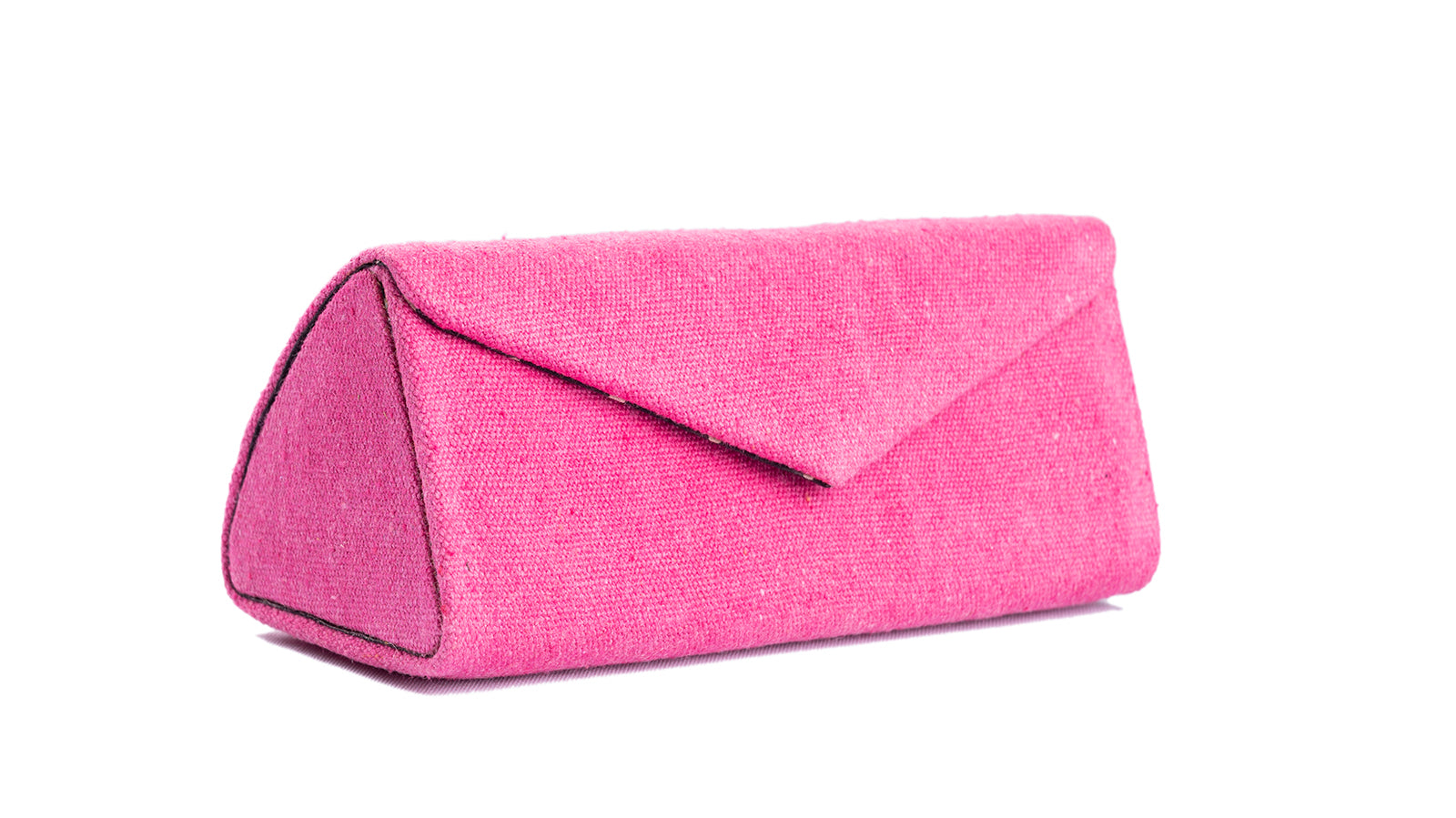 Canvas Eyeglasses Hard Case Cover in Pink - Zahabz