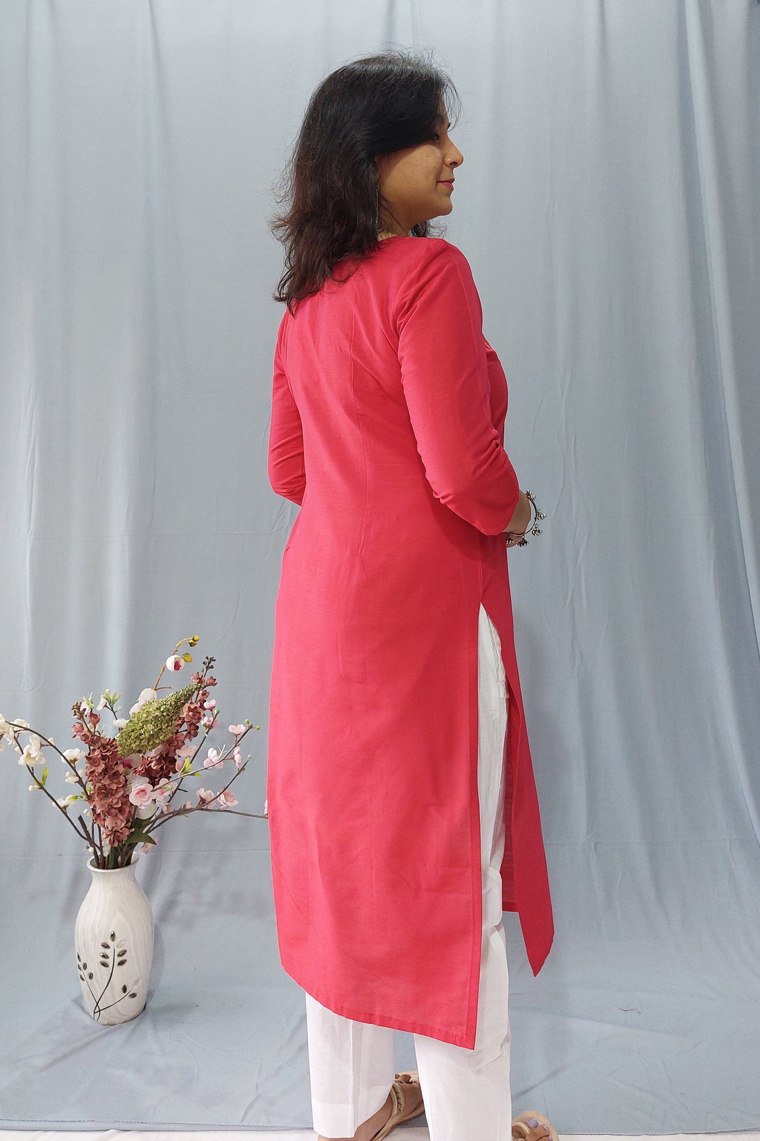 Hand Block Printed Mul Cotton Dress Dress Multicolored Jacquard Silk Straight Kurta kurti Mirror Work Ruby Cotton Straight Kurta kurti 