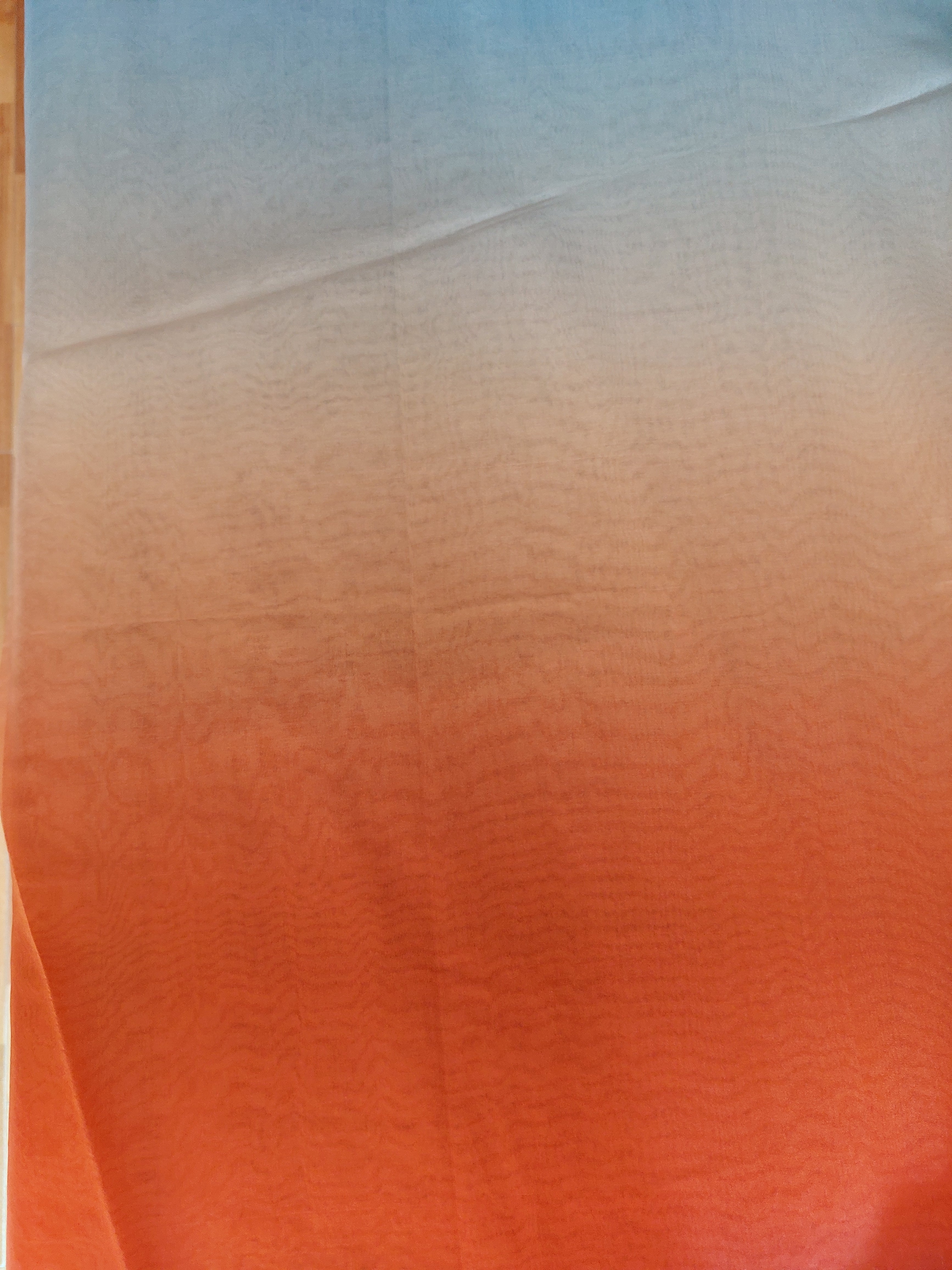 Ombre Pattern Digital Printed Organza Silk Fabric Fabric 