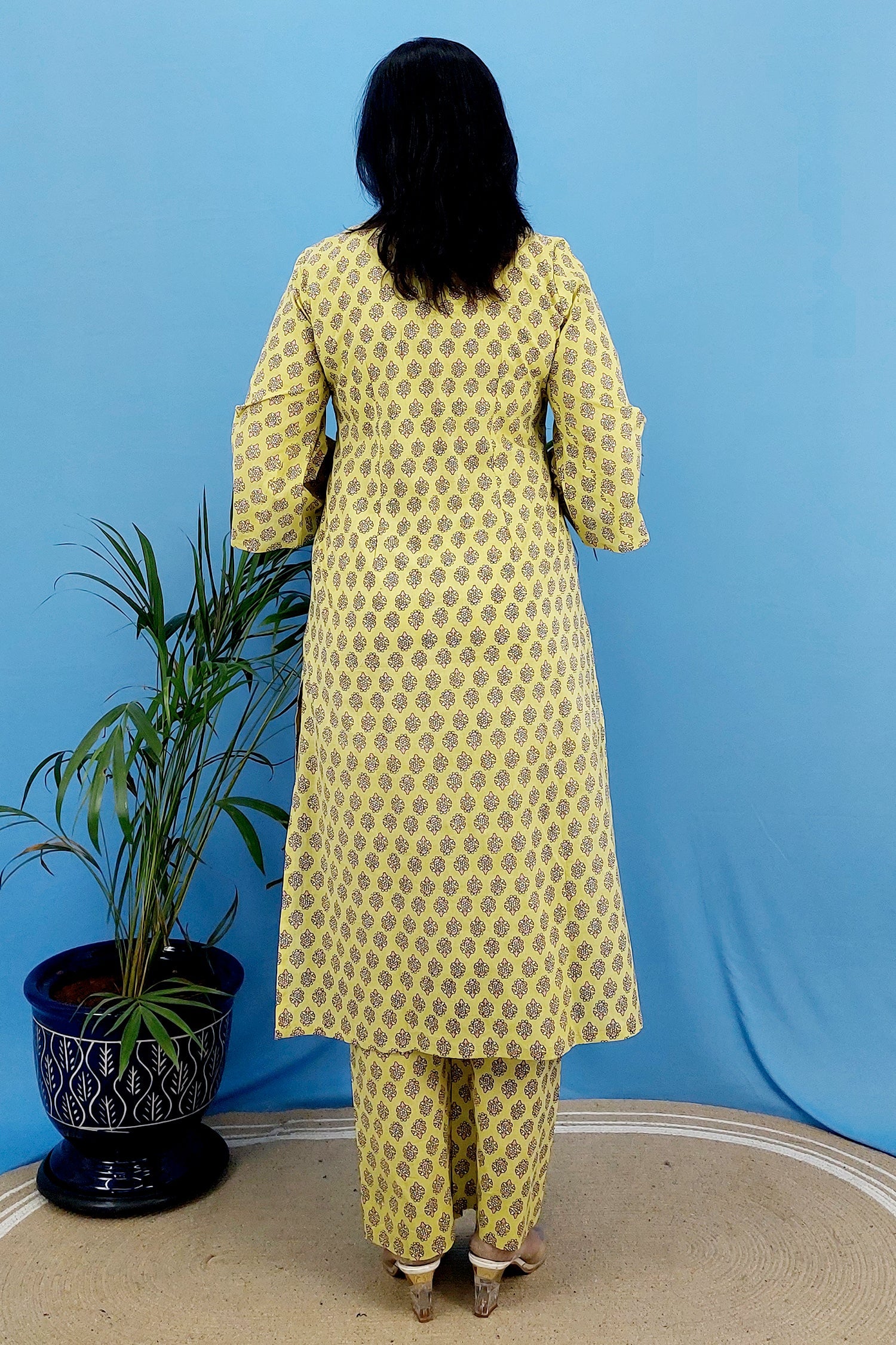 Printed Cotton Kurta Pant Set with Dupatta 3pc kurta set 