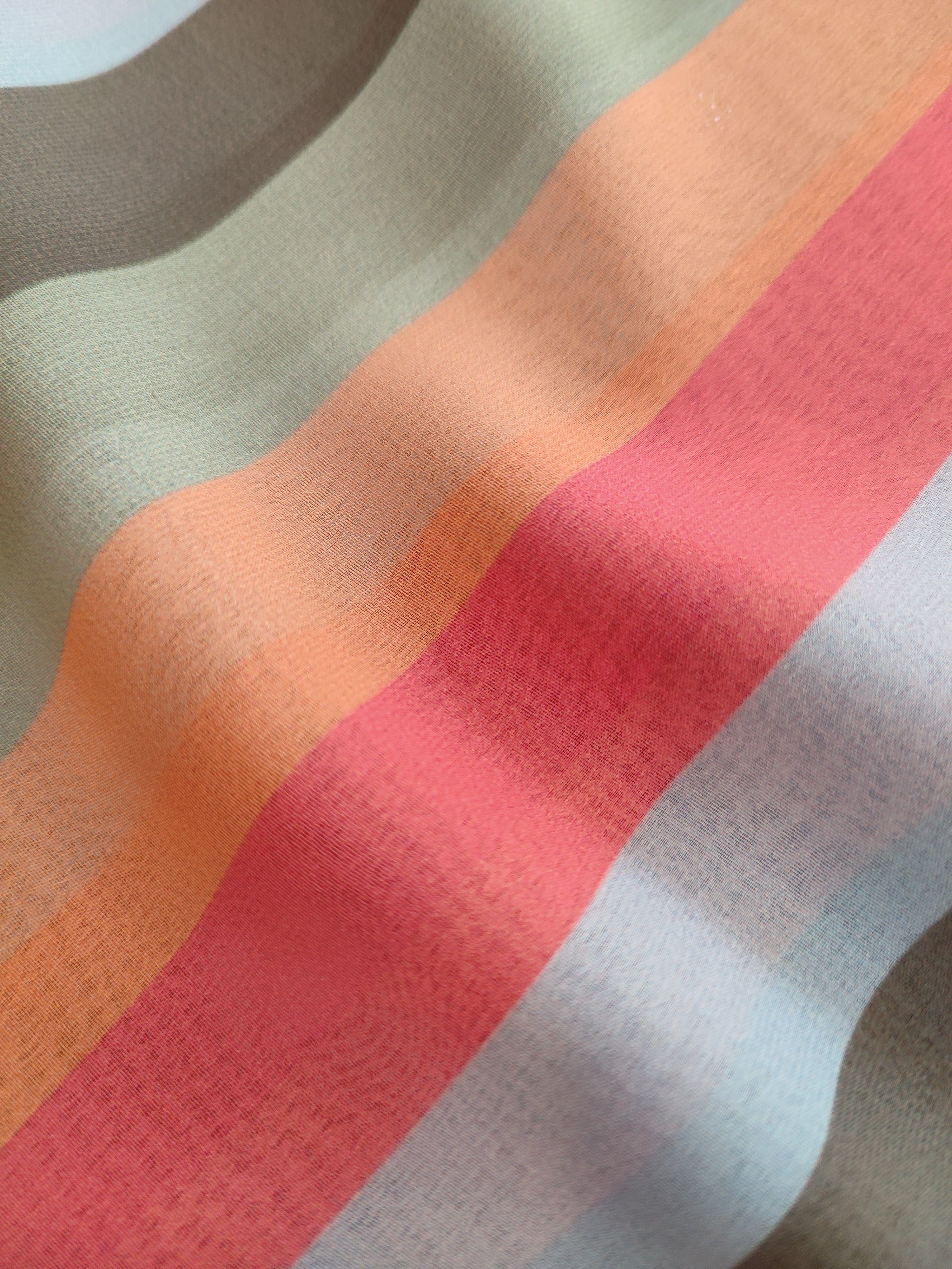 Stripe Digital Print Georgette Fabric Fabric 